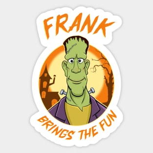 Frank Brings the Fun- Frankenstein Halloween Monster Sticker